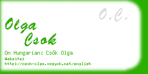 olga csok business card